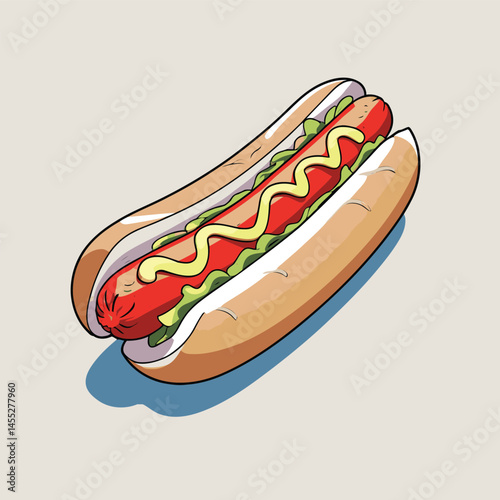 hotdog vector art for design needs