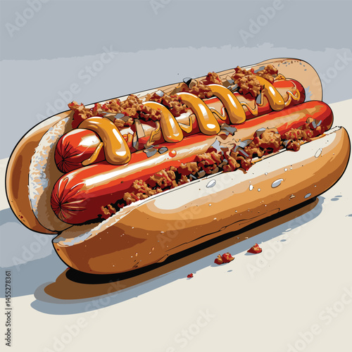 hotdog vector art for design needs