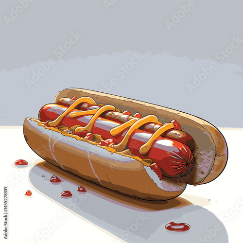 hotdog vector art for design needs