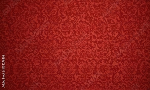 Bold red damask pattern, classic vintage wallpaper , red, home design, elegant