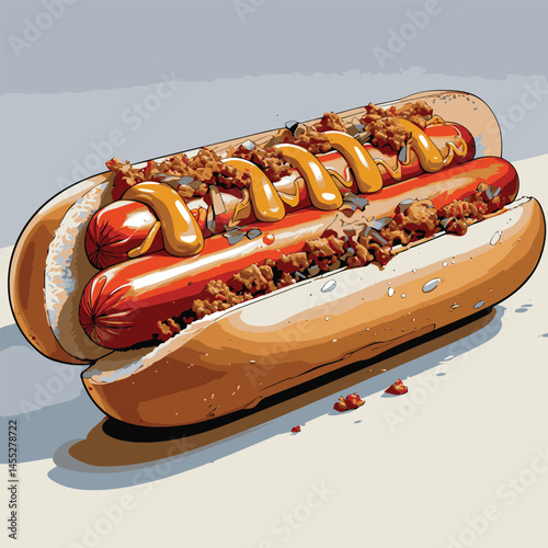 hotdog vector art for design needs