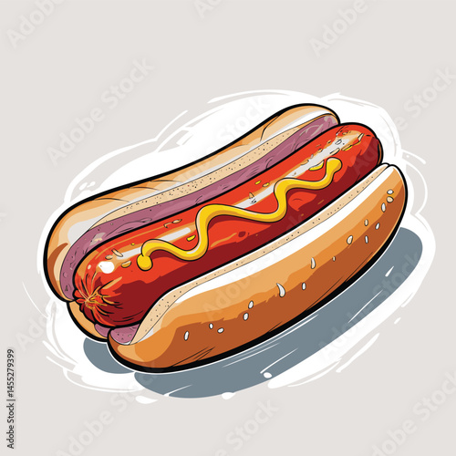 hotdog vector art for design needs