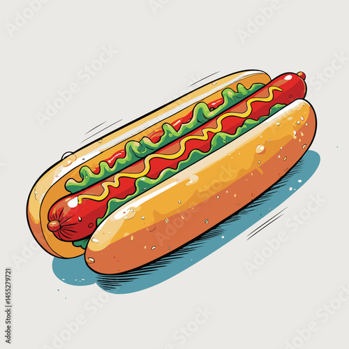 hotdog vector art for design needs