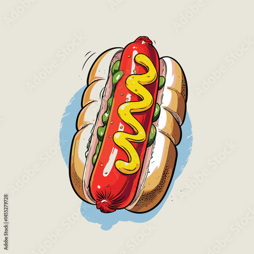 hotdog vector art for design needs