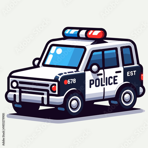 police car vector illustration