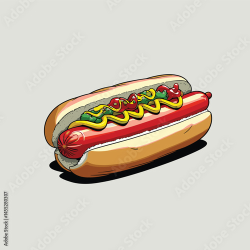 hotdog vector art for design needs
