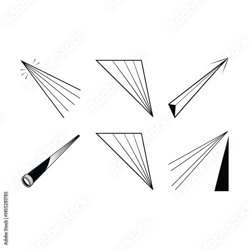 Focused Beam Light Illustration | Bright Spotlight Vector Graphic photo