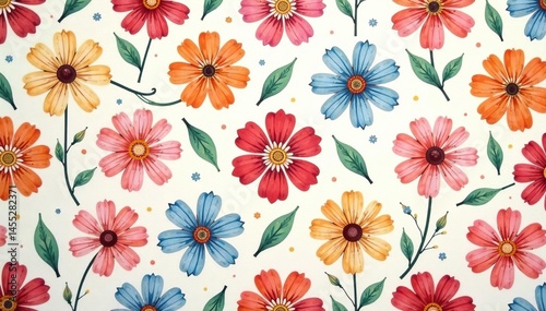 Intricate floral design, repeating seamlessly in soft pastels , botanical, floral background, romantic