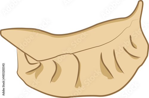 Dumpling food  illustration, Asian food.