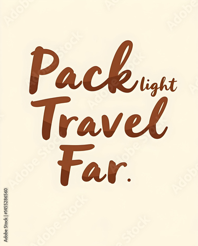 Pack Light, Travel Far Typography