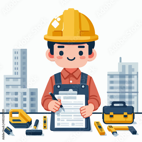 builder vector illustration