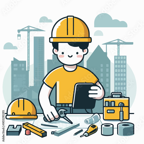 builder vector illustration