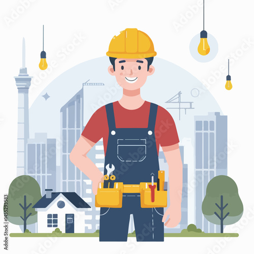 builder vector illustration
