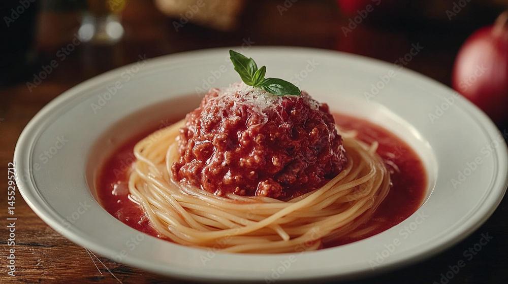 Classic Spaghetti Bolognese served on a white plate symbolizes comfort, tradition, and the warmth of Italian family meals, rich in flavor and rooted in centuries of culinary heritage.