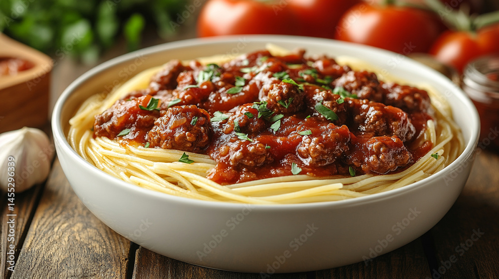 Classic Spaghetti Bolognese served on a white plate symbolizes comfort, tradition, and the warmth of Italian family meals, rich in flavor and rooted in centuries of culinary heritage.