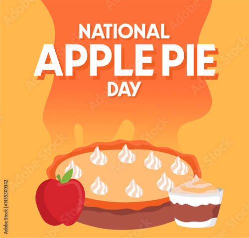 national apple pie day with delicious apple pie