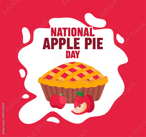national apple pie day with delicious apple pie