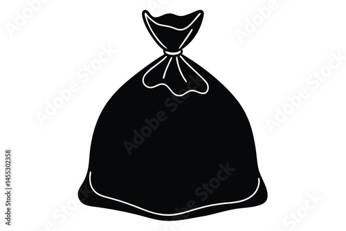 soil bag silhouette vector illustration