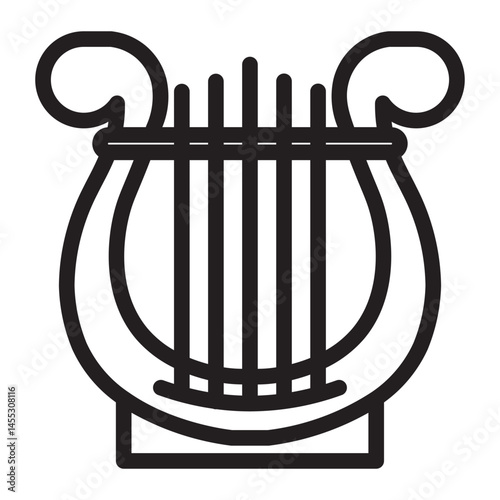 lyre Line Icon