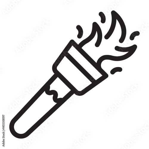 torch Line Icon