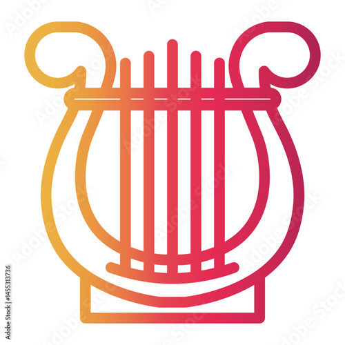 lyre Line Gradient Icon