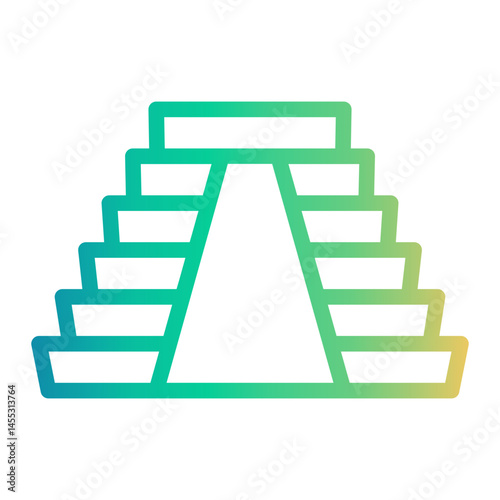 pyramid Line Gradient Icon