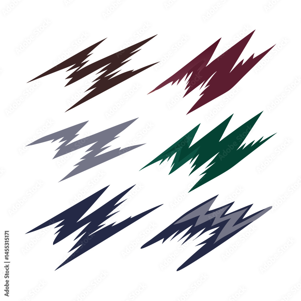 Abstract Angular Shapes On Black Background In Multiple Colors Illustration Abstract Angular Shapes On Black Background In Multiple Colors Illustration