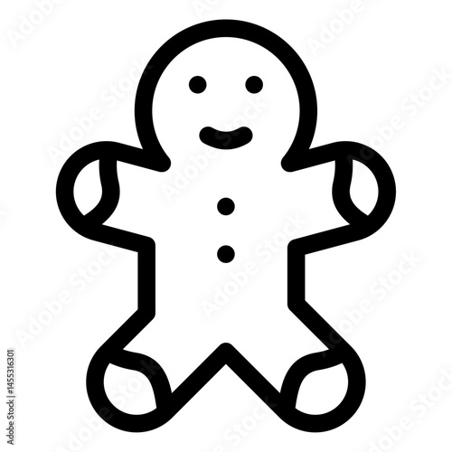 gingerbread man vector icon