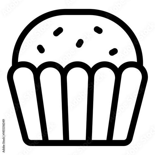 chocolate cupcake vector icon
