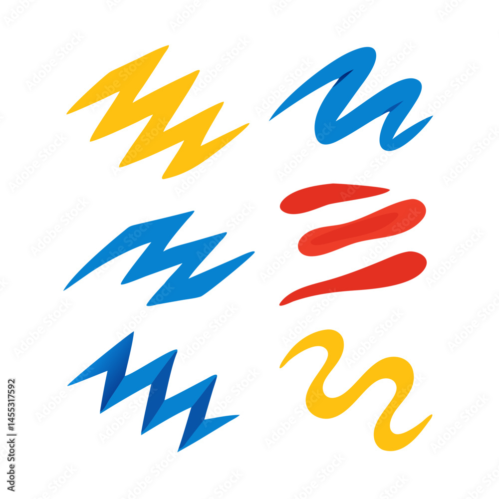 Obraz premium Colorful Abstract Wavy Shapes On Black Background Artistic Vector Design
