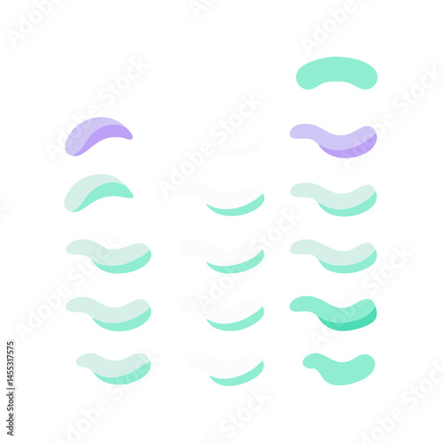 Free Download Abstract Seaweed Animation Frames With Soft Colors On Black Background Vector Design - GFXLoad