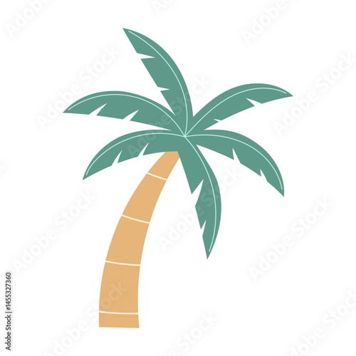 Flat Palm Tree Illustration
