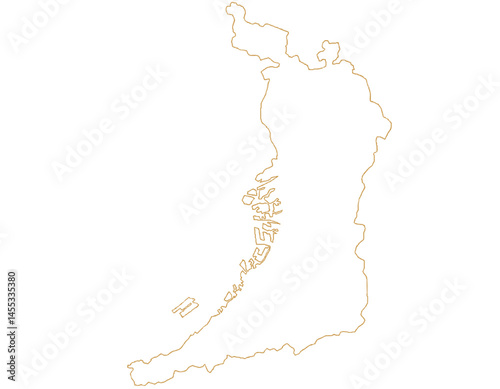 大阪府　地図　白　イラスト