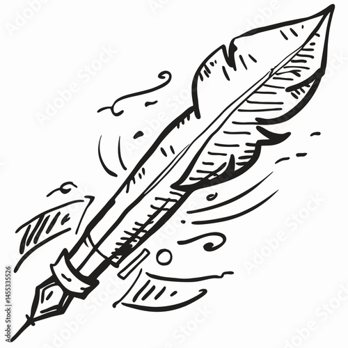 vector illustration of feather