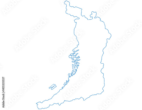 大阪府　地図　白　イラスト