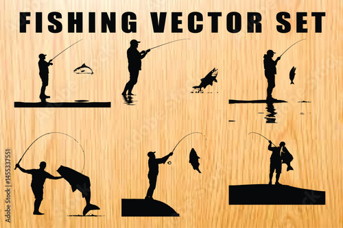Fisherman Vector Scene Set