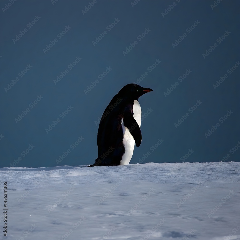 Naklejka premium A silhouette of a penguin