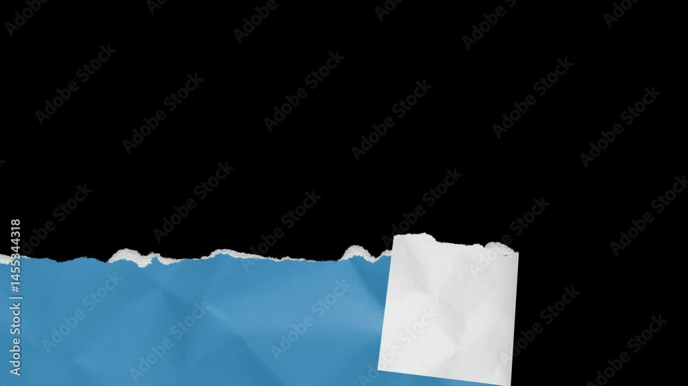 blue torn paper split, two horizontal rips animation, 3 segments, 4K ...