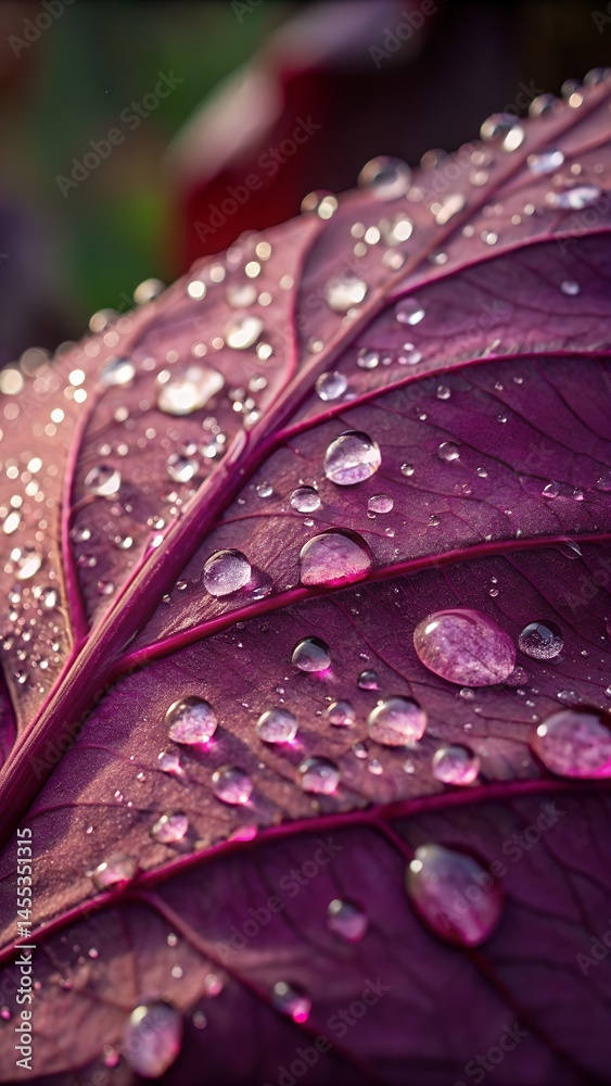 Fototapeta premium water drops on leaf