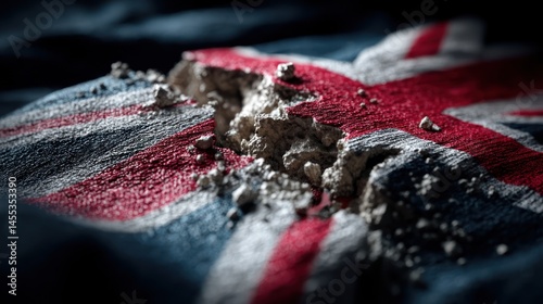 Shattered national banner