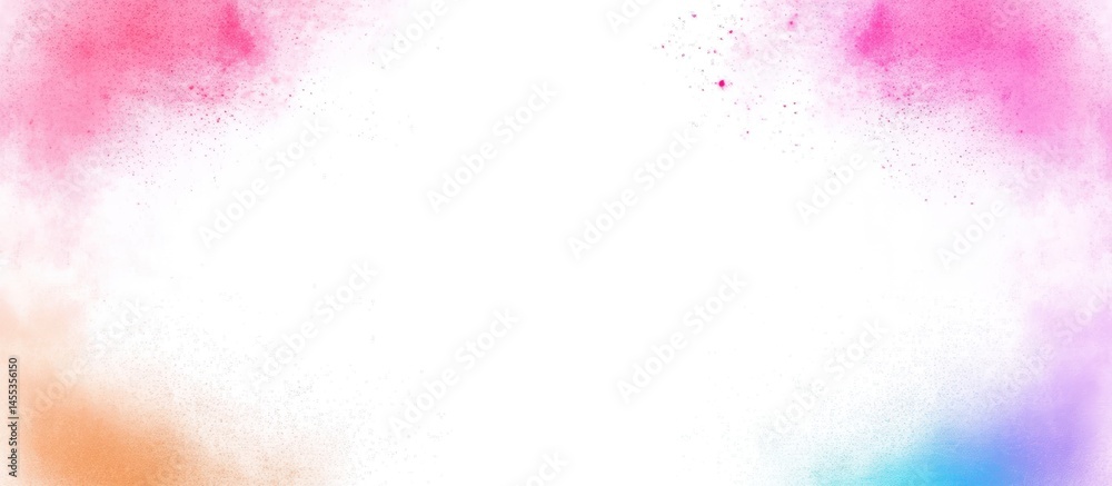 Fototapeta premium Colorful powder explosion on white background