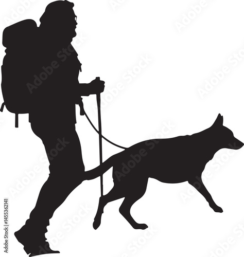 Hiking with Dogs: Silhouette Art