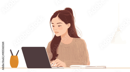 woman with laptop