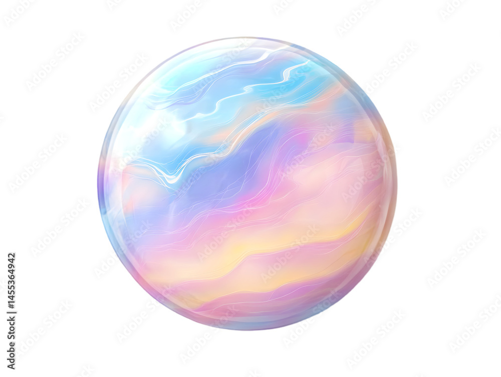 Abstract Illustration Of A Colorful Sphere With Pastel Rainbow Tones On Transparent Background Abstract Illustration Of A Colorful Sphere With Pastel Rainbow Tones On Transparent Background