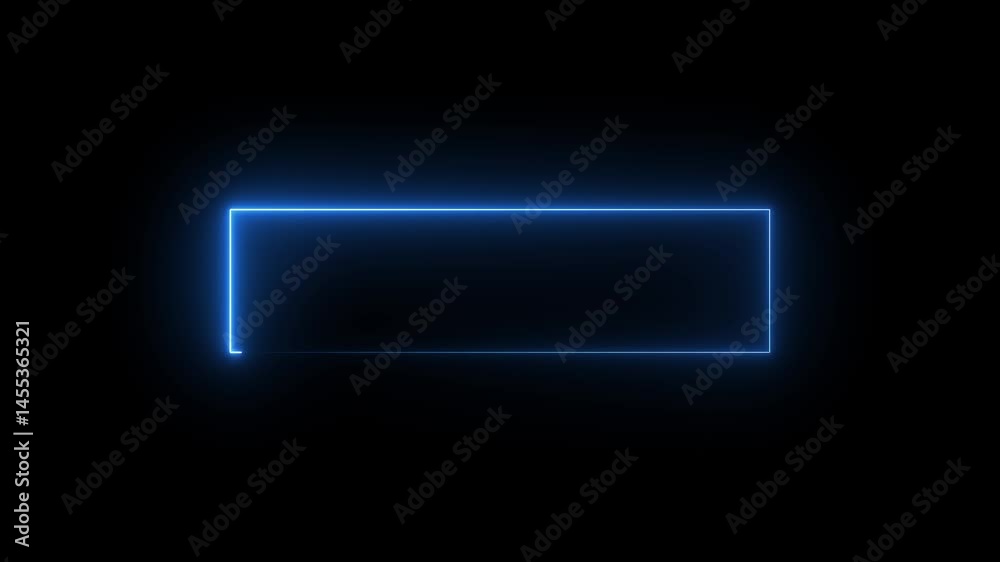 Neon rectangle light frame Fluorescent elements for the design of advertising, clubs and Neon rectangle light frame Fluorescent elements for the design of advertising, clubs and