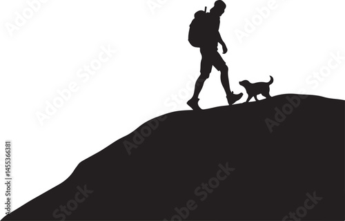 Hiking with Dogs: Silhouette Art
