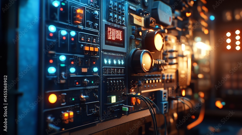 Obraz premium Circuits, blue, electricity