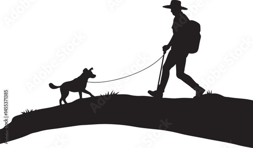 Hiking with Dogs: Silhouette Art
