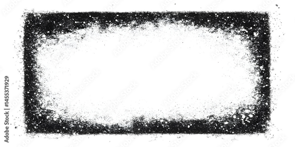 Fototapeta premium Abstract Illustration of Black Shape with White Border on Transparent Background