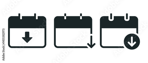 Download calendar icon. illustration vector